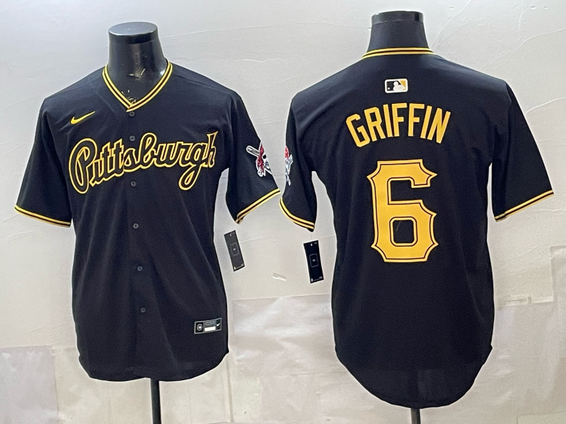 Men Pittsburgh Pirates #6 Griffin black Game 2026 Nike MLB Jersey 0401006